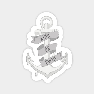 Sink Or Swim Anchor Sticker